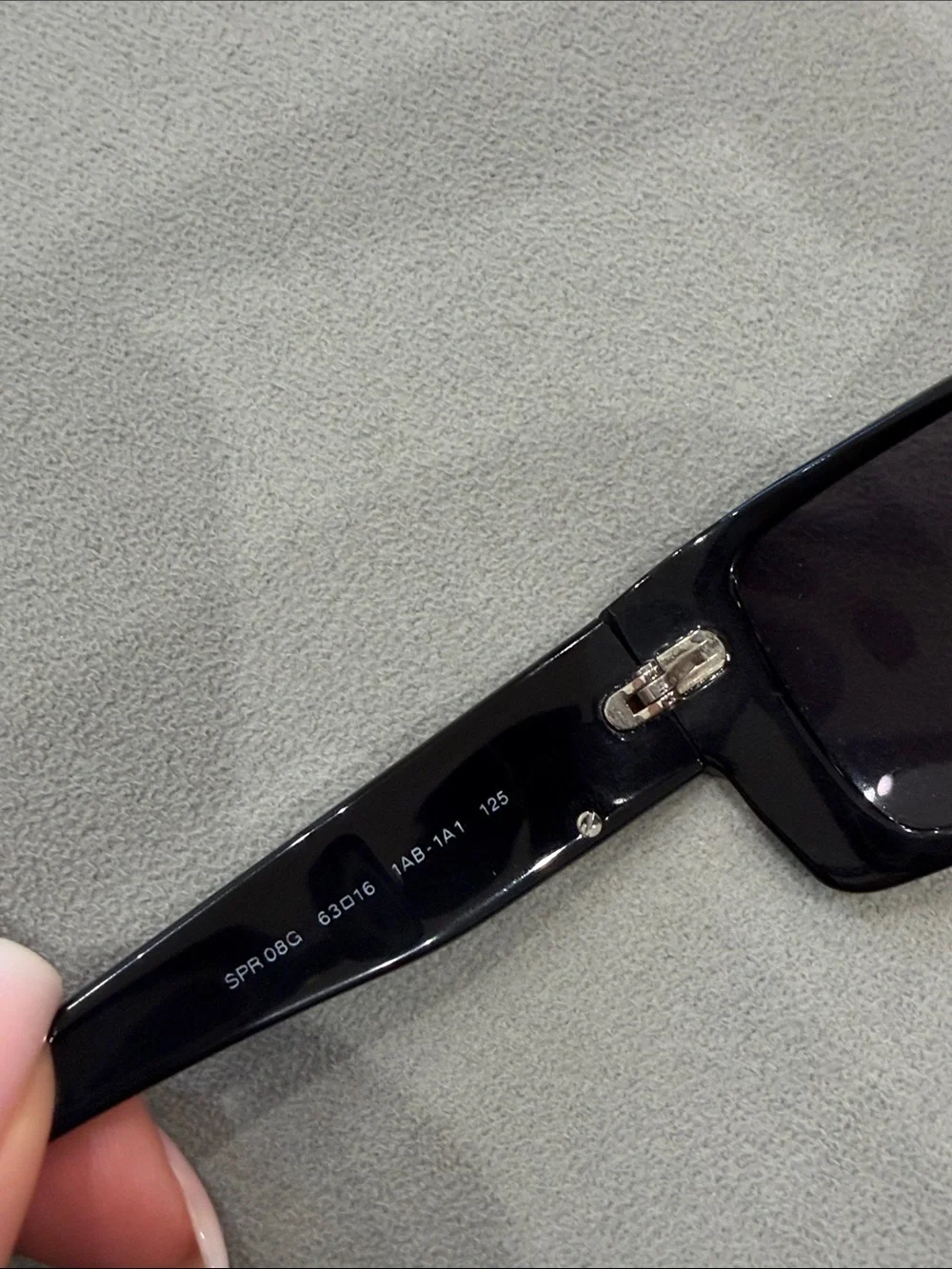 Prada SPR 08G 1AB-1A1 Black Shield Sunglasses – Made in Italy
